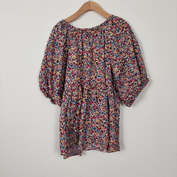 Old Navy Women's Colorful Floral Blouse Size 3X Bohemian Cottagecore Boho - Picture 5 of 10